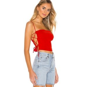 Brooke Strappy Top in Red
